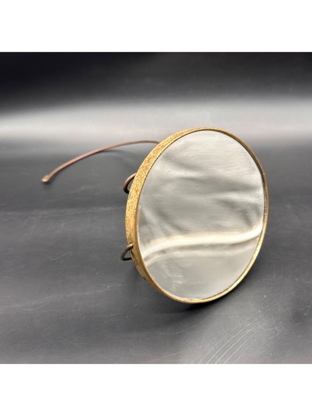 Vintage Double Sided Vanity Mirror Magnify Gold Tone Frame Hanging Stand Up